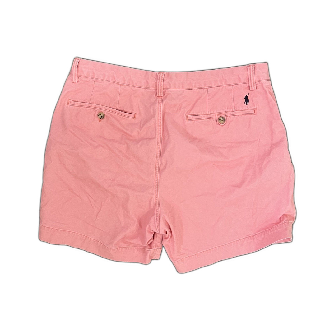 Polo Ralph Lauren Shorts Pink Chino Stretch Classic Fit Cotton Mens 34 6" inseam - Picture 4 of 6